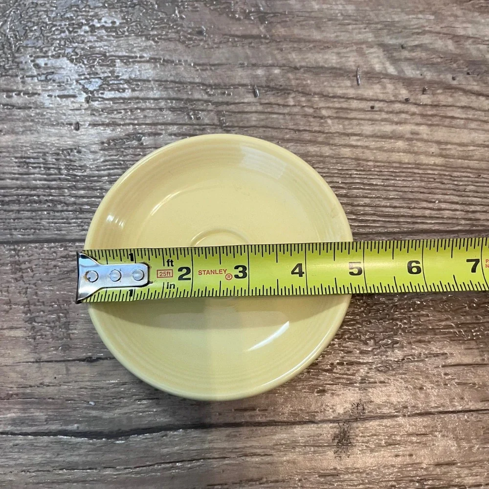 Fiesta Homer Laughlin Pale Yellow Saucers Set of 2 Lead Free Ceramic‎ 5.75 inch